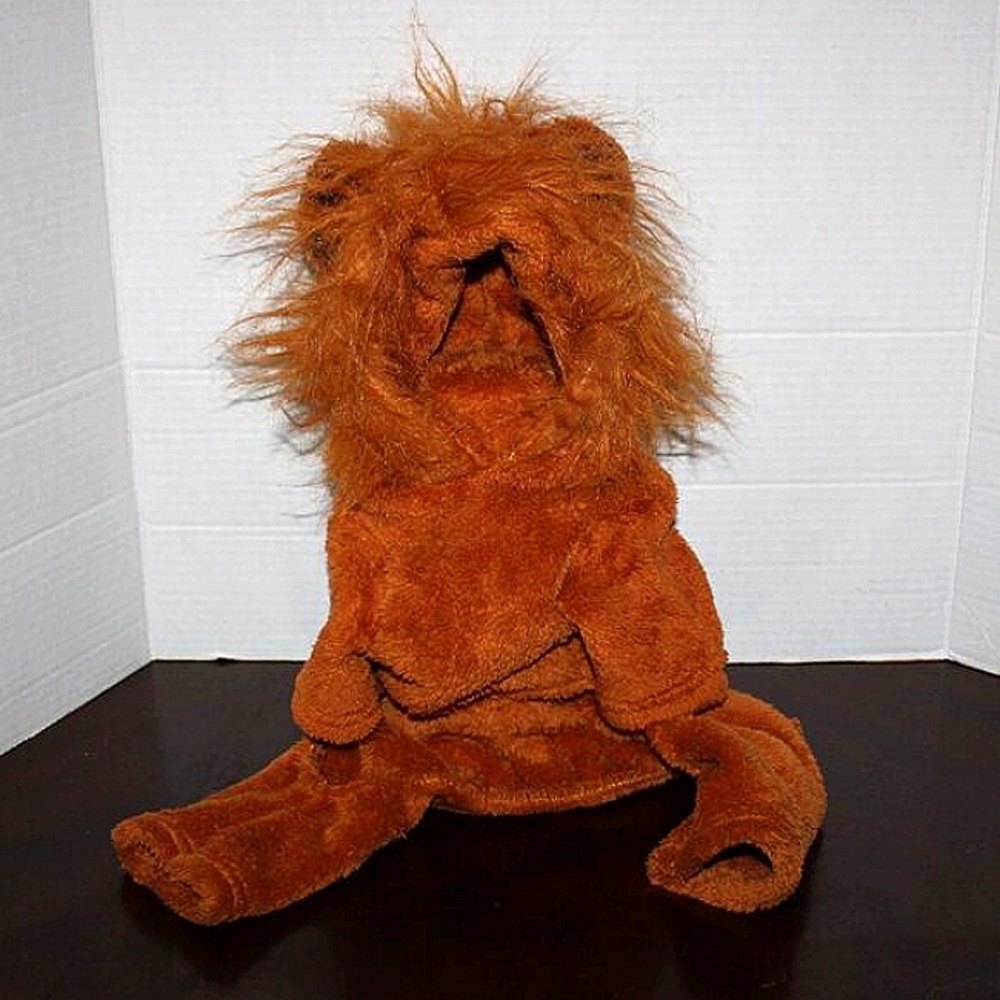 Lion Dog Costume Fleece Hooded Pet Outfit S/M NWOT